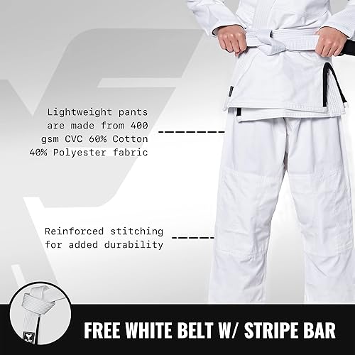 Miniatura 4 de Elite Sports Kids BJJ GI - Kimono brasileño Jiujitsu Gi con tela preencogida y cinturón, para niños y jóvenes, aprobado por la IBJJF