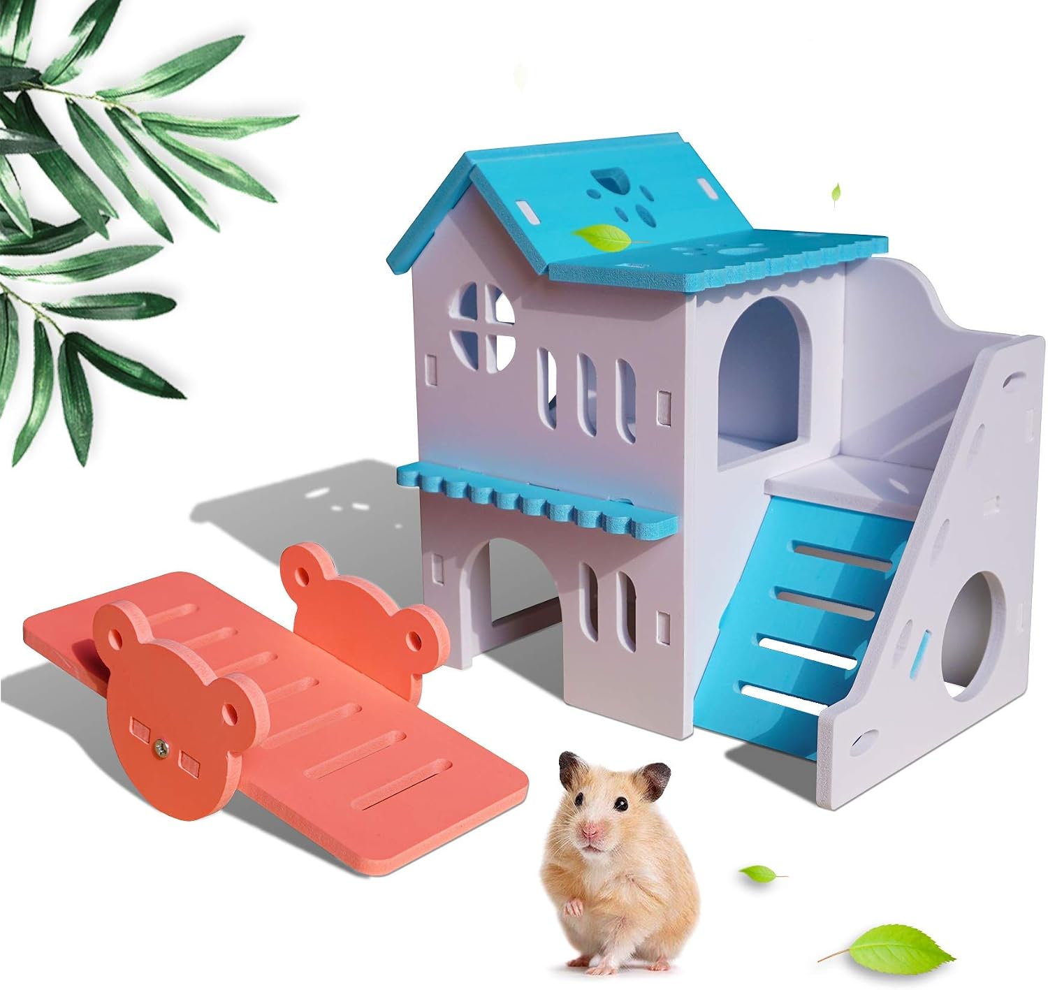 Tookincmo Hamster House Hideout, Dwarf Hamster cage Accessories, Hamster Toys Supplies for Small Animals Like Gerbil, robo Dwarf…