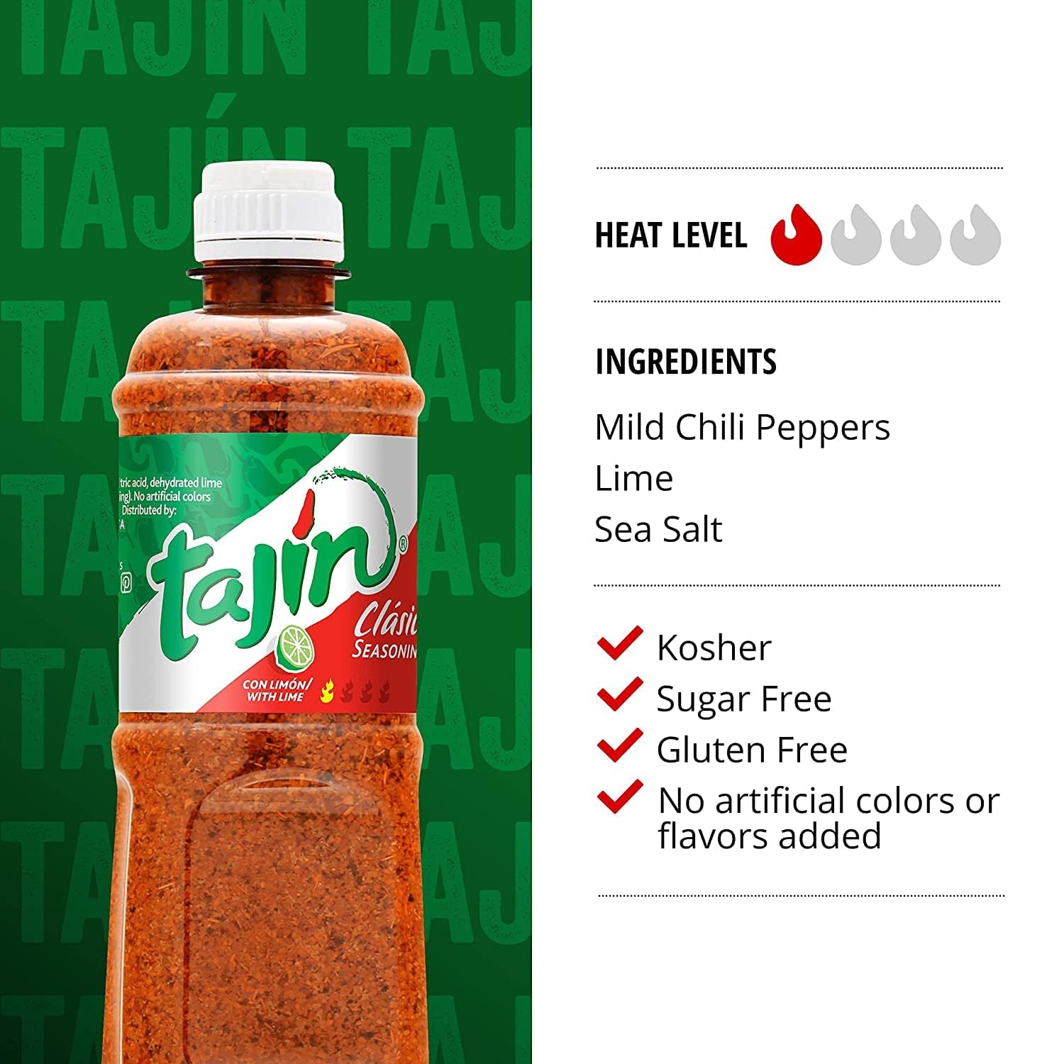 Tajíns Clásico Chile Lime Seasoning 14 oz 400g (Imported) - Image 3 thumbnail