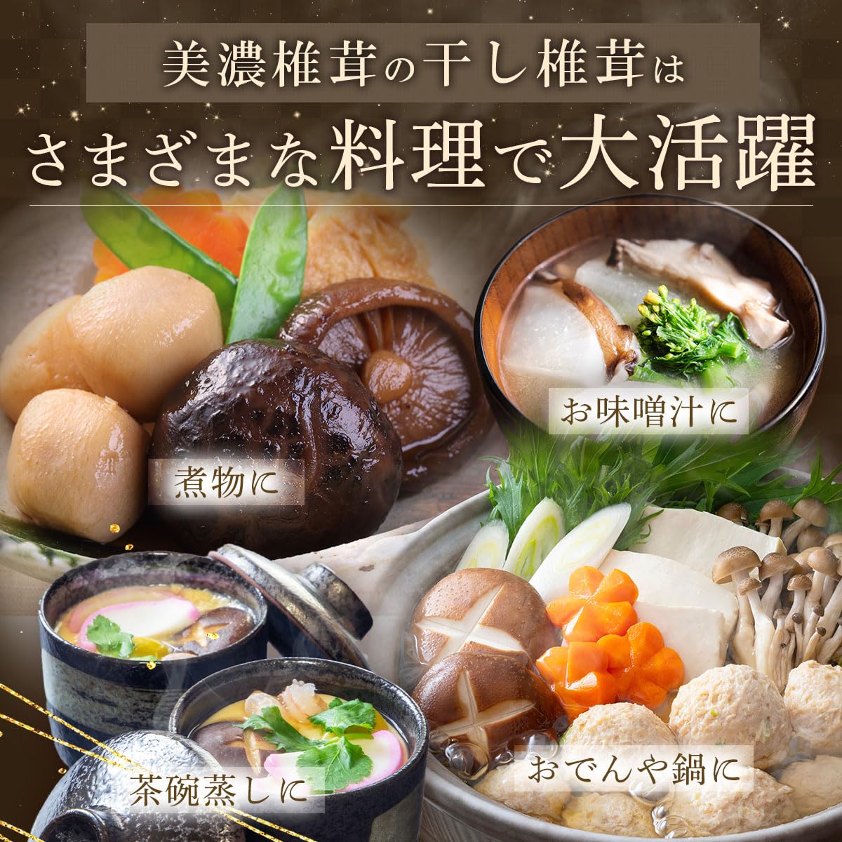 Amazon.co.jp: 美濃椎茸 干し椎茸 国産 どんこ 500g 椎茸 原木椎茸
