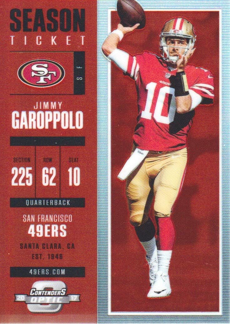 2017 Panini Contenders Optic Football Red #50 Jimmy Garoppolo 162/199