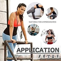 Vista 4 de Faja reductora de cintura para mujeres, Cinturón entrenador de cintura, Cinturón de sauna, Moldeador de cintura sin neopreno, Cinturón adelgazante