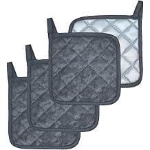 4 Pack Pot Holders for Kitchen Clearance Oven Potholders Sets for Kitchens Hot Pads for Kitchen Countertops Heat Resistant Grey