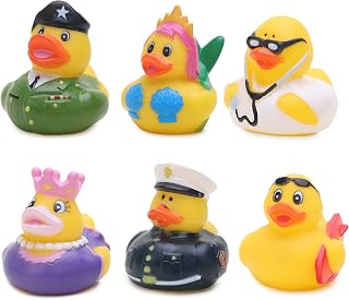 Toyland® Pack of 6-6cm Novelty Rubber Ducks - Bath Toys - Duck Races - Designs Chosen At Random