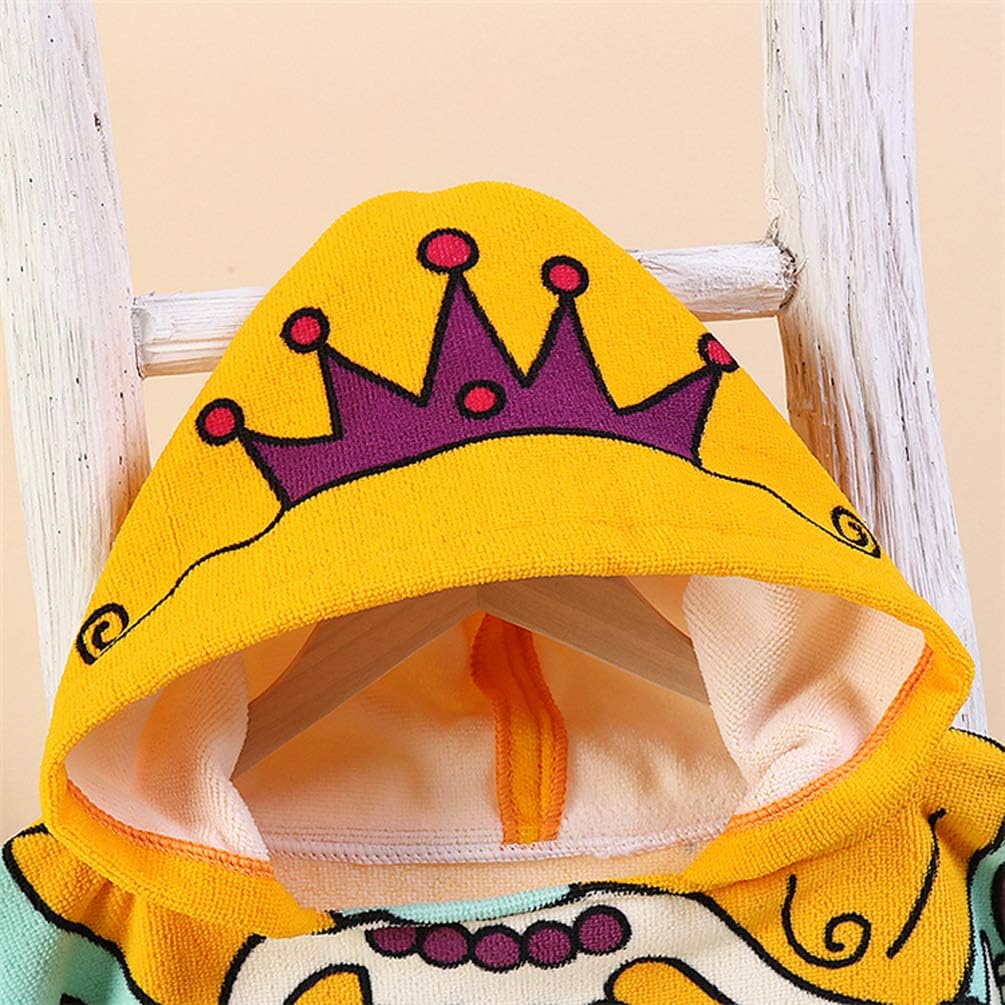 TONWHAR Soft Cotton Hooded Beach Towel Poncho for Kids Bath Pool Beach Swim Boys Girls Cartoon Cover-up Cape (Mermaid)