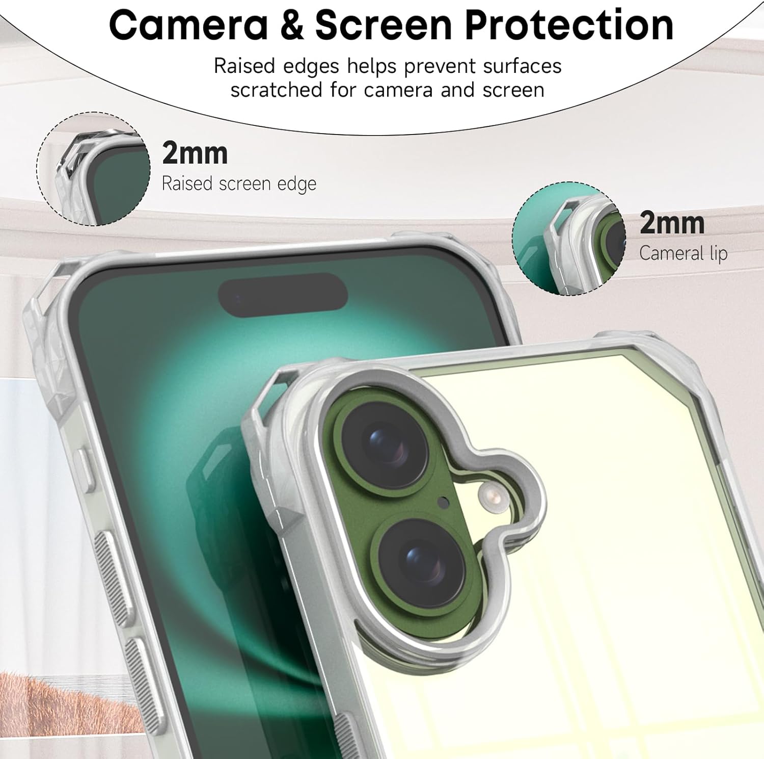 Lanyard Case for iPhone 17 Strap Clear, Protective Cell Back Cover with Adjustable Neck Cord Strap Lady,Transparent PC Crossbody Phone Case for iPhone 17 Rope Men Summer - Image 7