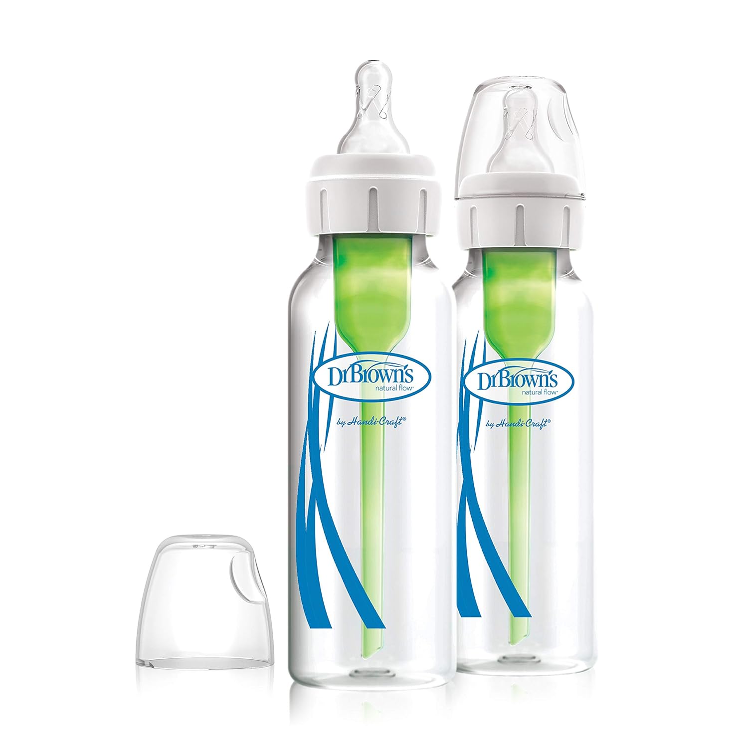 Dr. Brown's Natural Flow Options+ Narrow Glass Baby Bottles, 8oz, 2 Pack : Everything Else