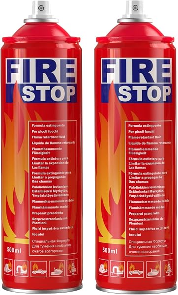 AmzBoom Fire Extinguisher 4-Pack with Mount Bracketsï¼ŒPortable for Home, Kitchen, Car, Boatï¼ŒBBQ -Multi-Purpose Fire P
