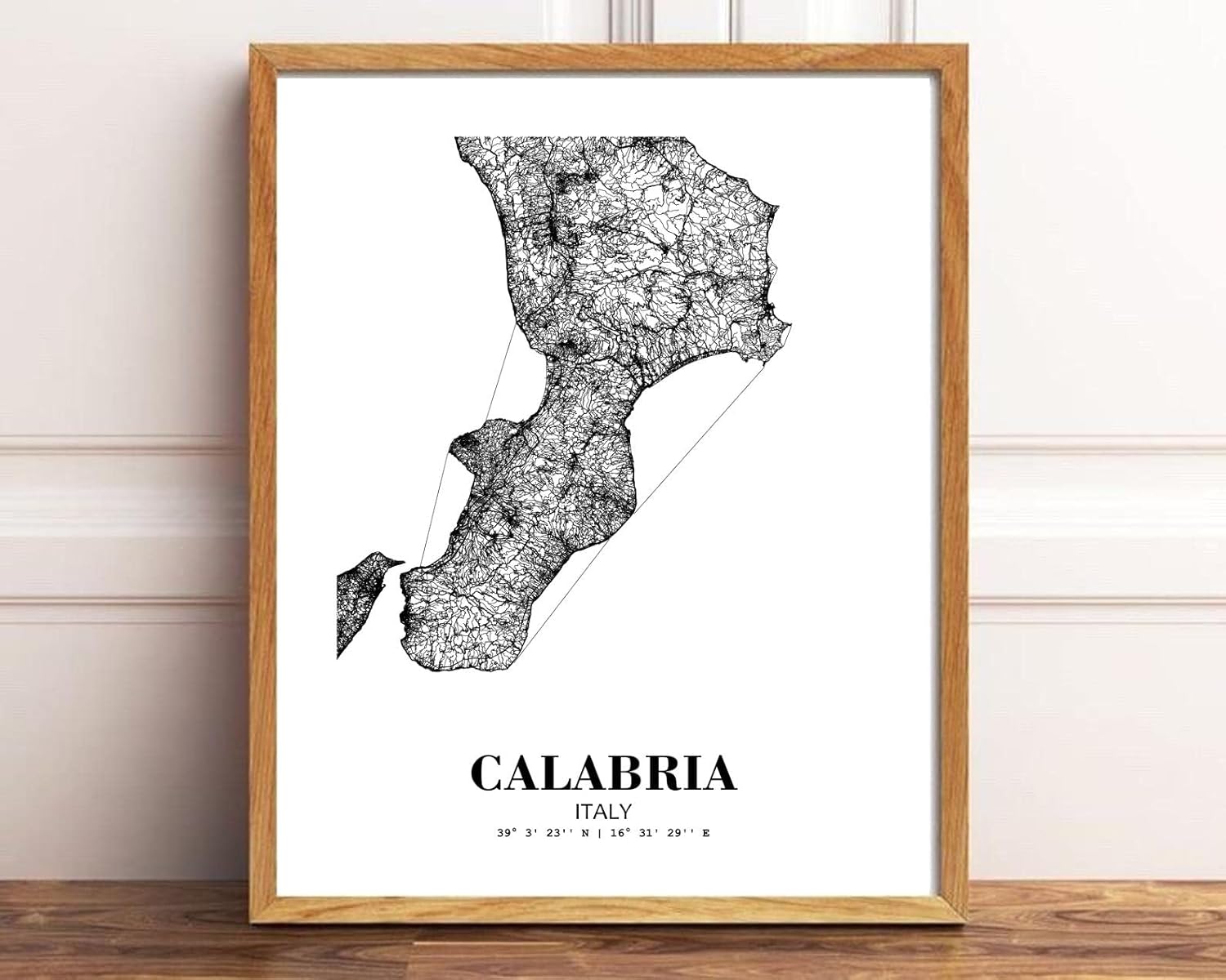 المثالي - اليفيلي 13 × 19 غير مؤطر كالابريا ايطاليا منظر المدينة مجردة الطريق الحديثة خريطة فنية مطبوعة ملصق جدار مكتب ديكور المنزل الحد الأدنى خط الفن مسقط المنزل wgn280 2026 - view 2