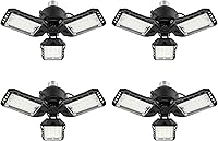 Vista 11 de Bombillas LED de garaje 2 unidades 180W 18000LM 6500K luz LED tienda con 6 más 1 paneles deformables sótano granero luces de techo para E26/E27