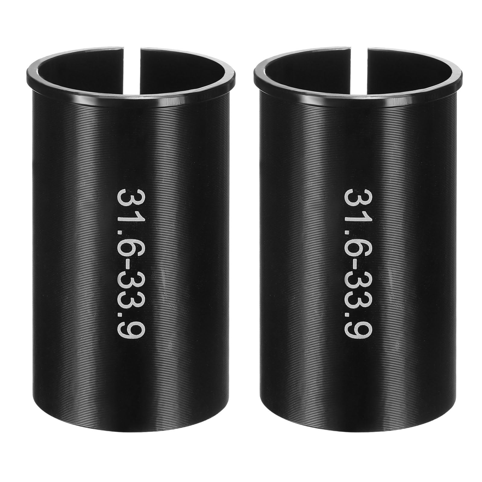 sourcing map 2pcs Alloy Bike Seat Post Reducer Shim 31.6mm to 33.9mm 60mm Length Aluminum Bicycle Reducing Sleeve Conversion Seat Post Tube Adapter for Mountain Bike Road Bike City Bike