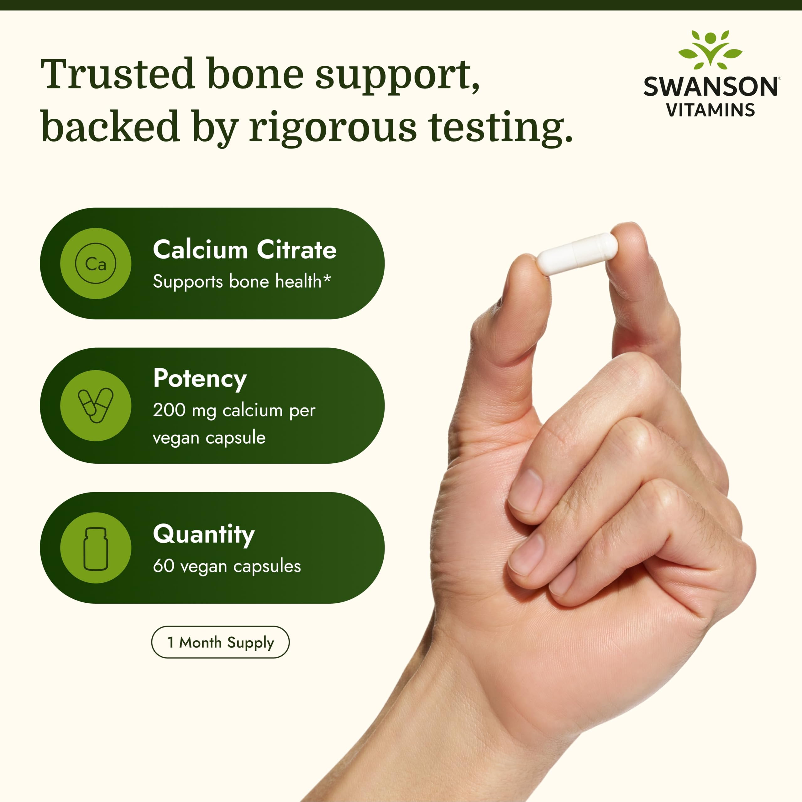 Swanson Calcium Citrate 200 mg 60 Caps — Amazon image 3