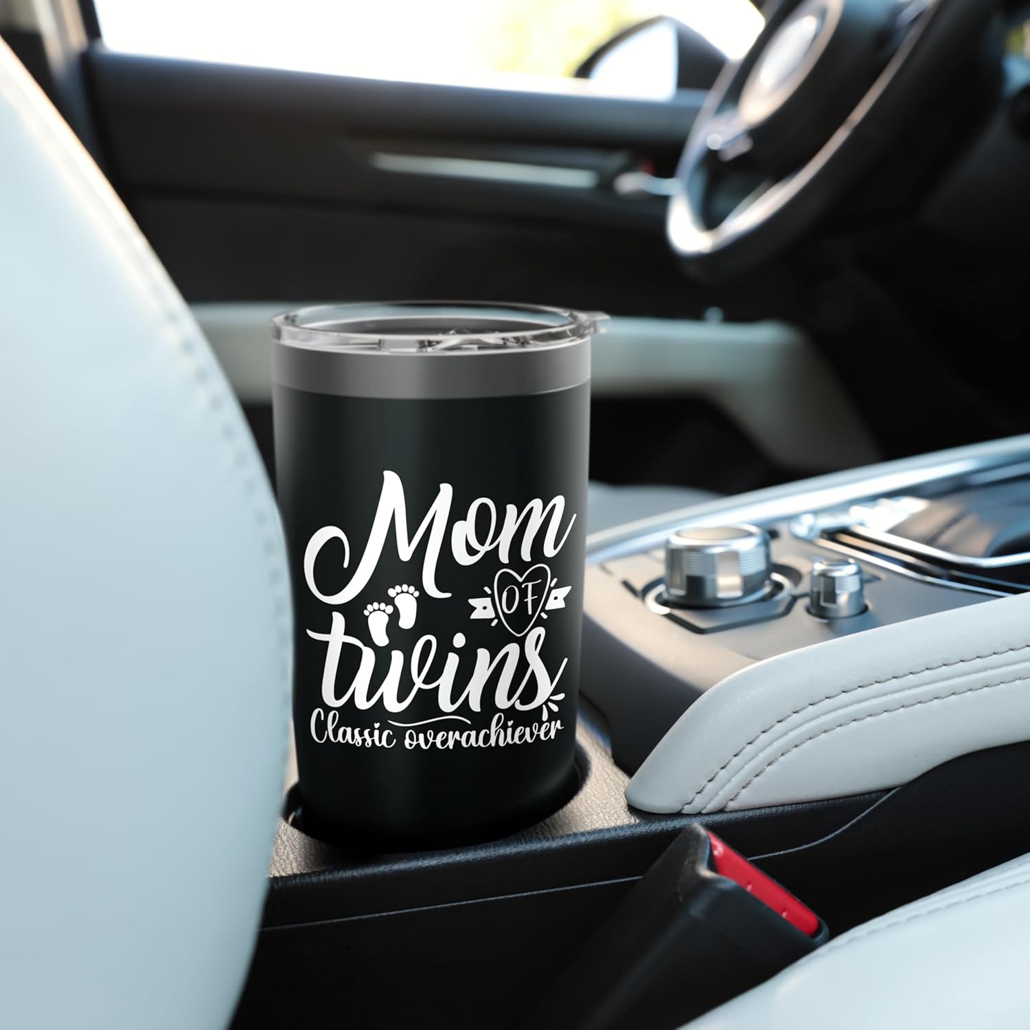 Mom Of Twins Classic Overachiever Mother Of Twin Stainless Steel Insulated Tumbler - Image 6