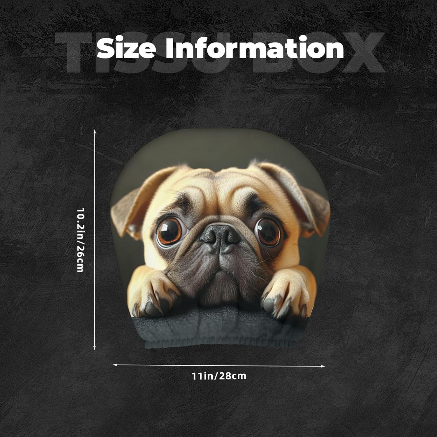 2 PCS Car Headrest Covers Accessories Universal Car Seat Head Rest Covering Soft car Head Rest Protector Decoration for Most Cars (Dog-1)