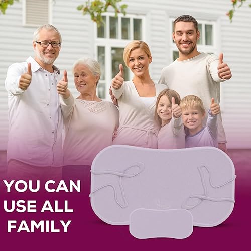 Miniatura 6 de Envoltura de aceite de ricino, envoltura de aceite de ricino reutilizable con almohadilla para el cuello, correa elástica ajustable, lavable a