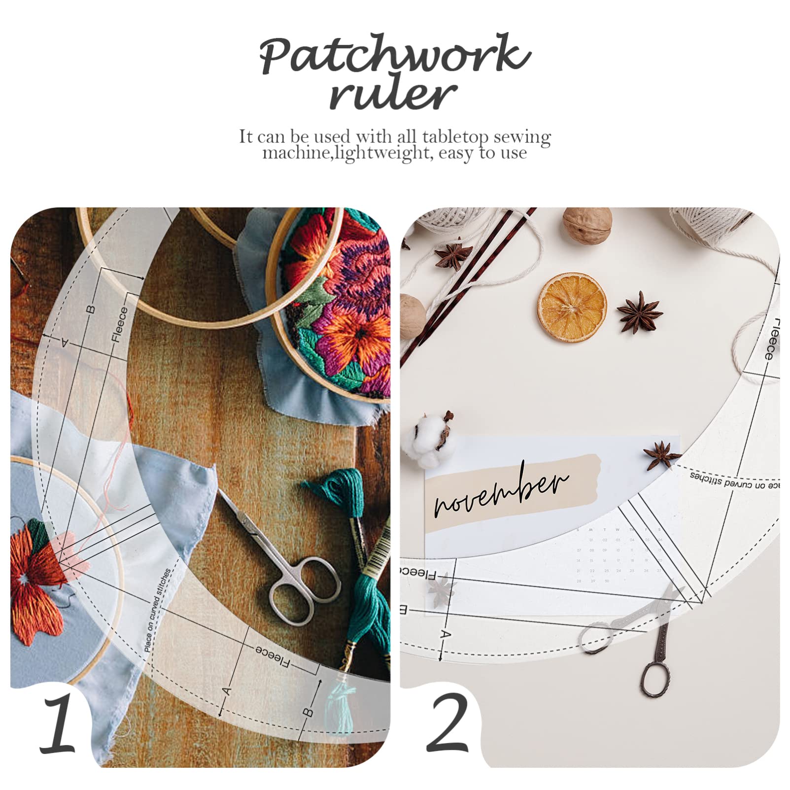 Ciieeo 3 Stücke Quilten Lineal Patchwork Lineal Schneiden Band Acryl Nähen Werkzeug Für Bastler