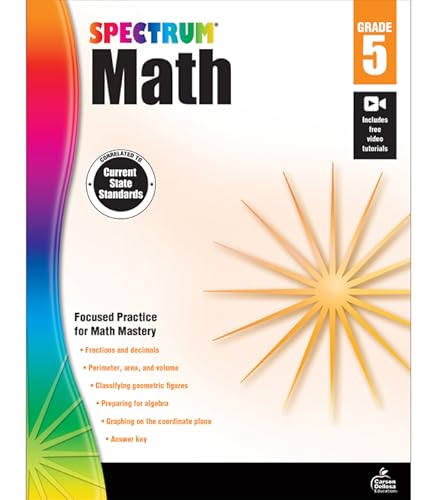 Spectrum | Math Workbook | Grade 5, Printable | Digital ...