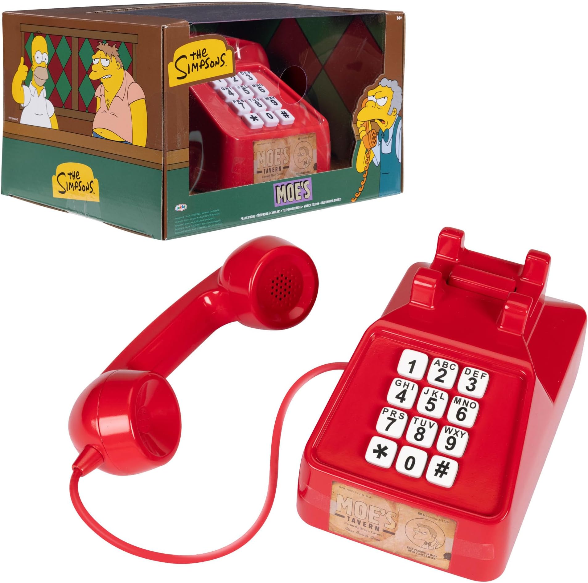 Disney The Simpsons Moe’s Prank Phone, Feature Iconic Telephone from Moe’s Tavern, Over 10 Prank Calls and Phrases