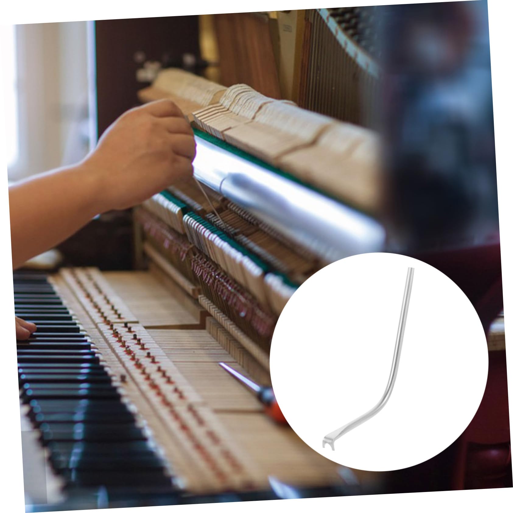 Toyvian 5 sztuk haczyków do strun, narzędzia do naprawy fortepianu, specjalne narzędzia do naprawy fortepianu, instrument muzyczny, narzędzia konserwacyjne, narzędzie do naprawy instrumentów,