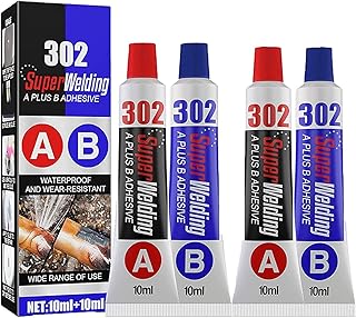 All Purpose Magic Repair Glue 302, Metal Repair Glue 302, Caster Glue Metal Repair Agent, Casting Repair Glue, Metal Repair Glue A&B (2 Set)