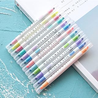 Tempaty 1 peça caneta de pintura de arte de marca-texto de ponta dupla com cores doces vendidas separadamente para conta de mão de diário de plaina