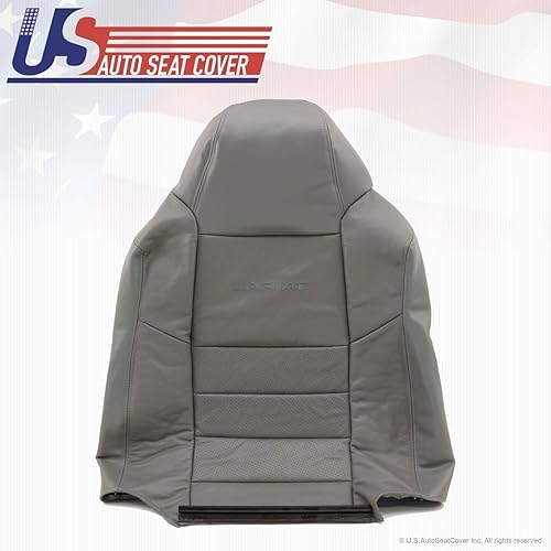 Miniatura 6 de 2002-2007 para Ford F-250 Diesel 4X4 Driver Bottom & Back Fundas de asiento de cuero gris