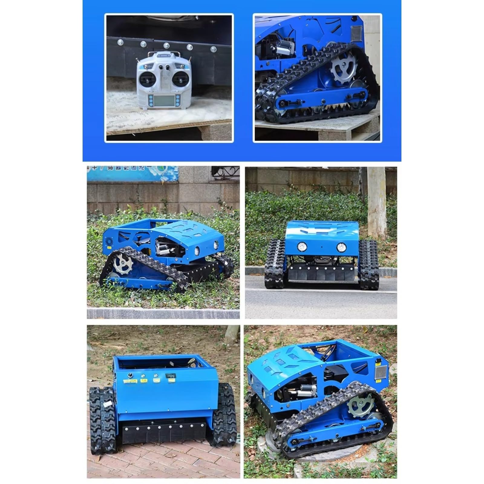 Cortacésped robot de límite virtual, cortador de césped con navegación GPS sin cables | Robot cortacésped de jardín para patios residenciales y parques con corte inteligente y altura de corte ajustable