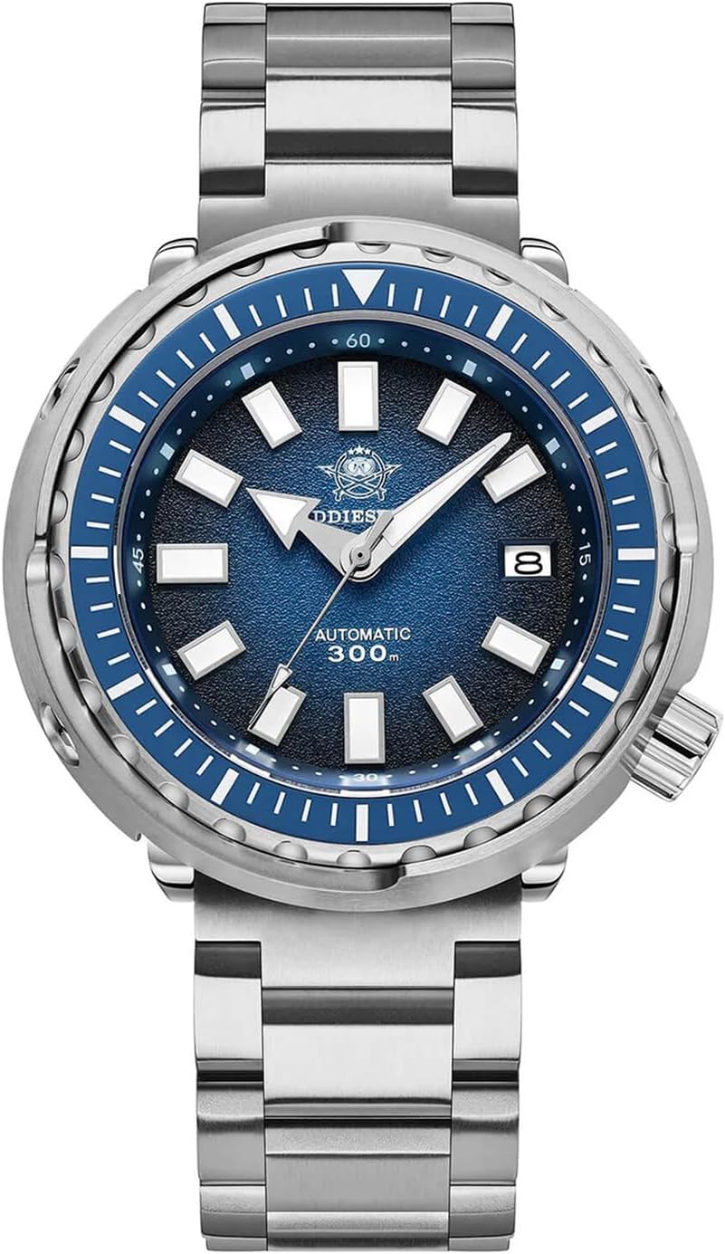 ADDIESDIVE AD2090 Men’s Mechanical Dive Watch 300M, NH35 Automatic Movement, Sapphire Crystal, Stainless Steel Bracelet, 41mm Diver Watch