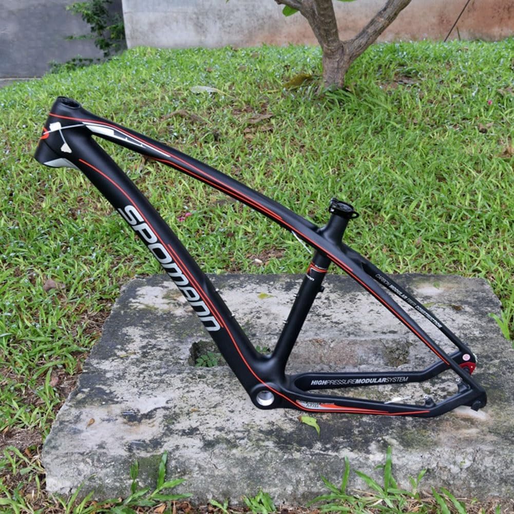 TUJISEK Mountain Bikes Frame Carbon Fiber 15.5''/17.5''/19.5'' 26/27.5er Mountain Bikes Frame Disc Brake QR 135mm Internal Routing