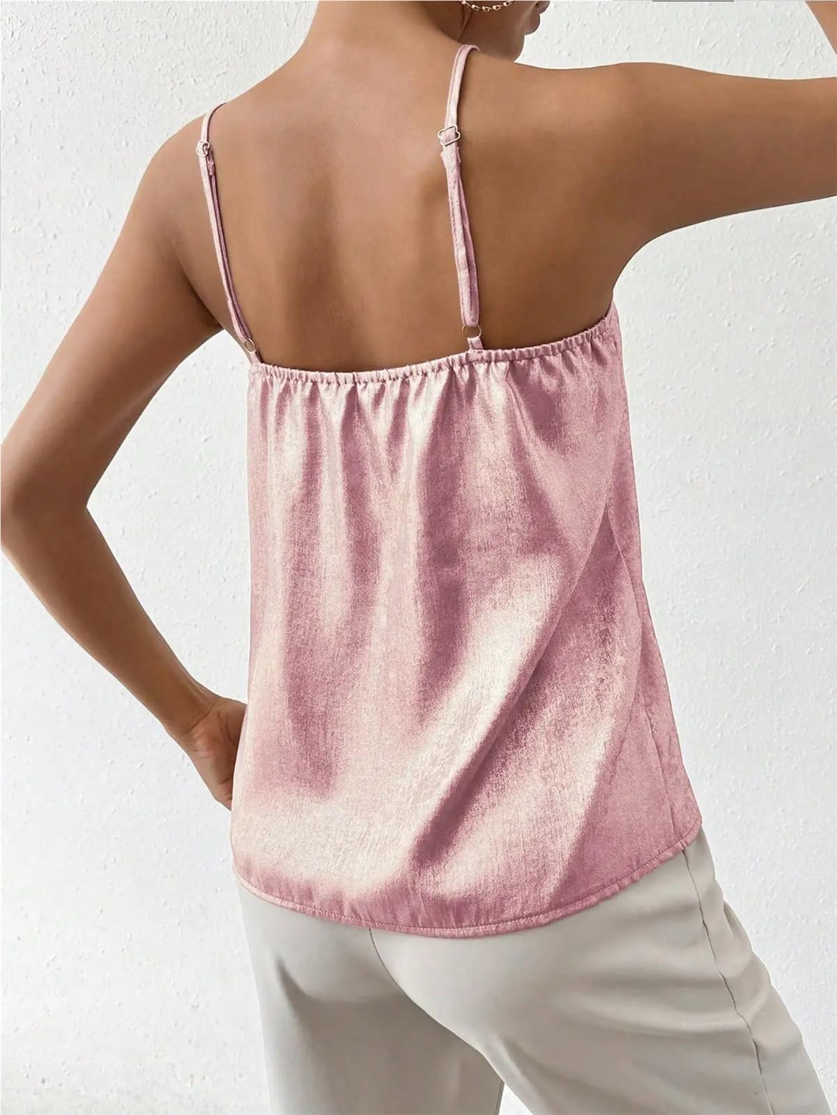 Camisolas Mujer Camiseta sin Mangas Elegante e Informal for Mujer con Tirantes Finos y Purpurina.