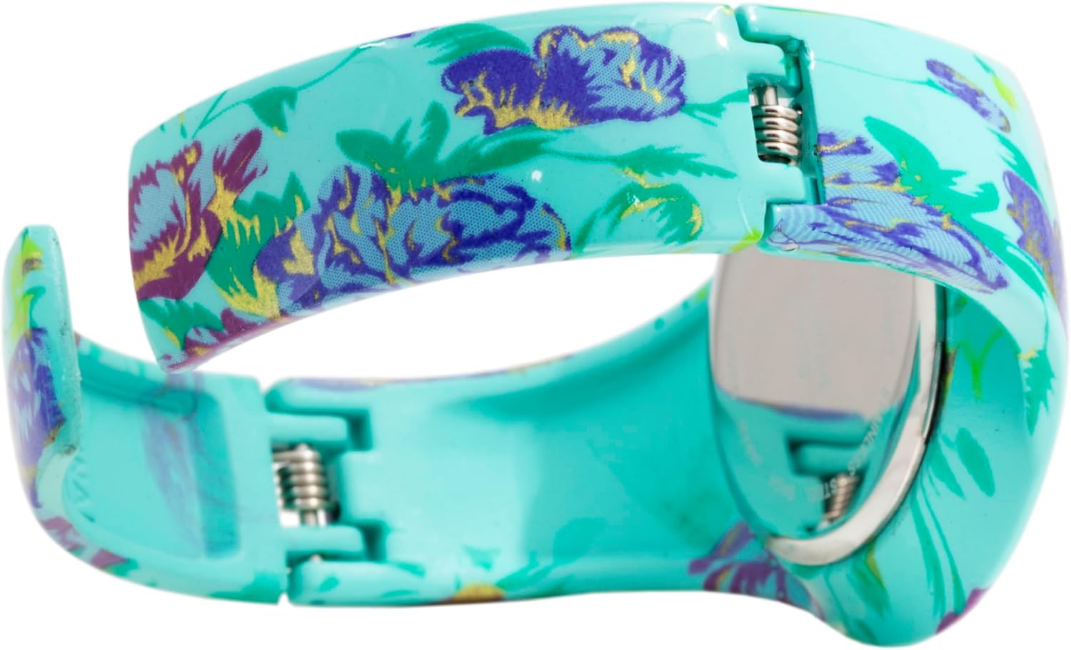 Blekon Collections Women’s Semi-Cuff Bangle Watch – Wide Bracelet Style with Large Dial, Elegant Floral Design, Fashion Jewelry Wristwatch, Stylish Dress Watch, Gift for Her