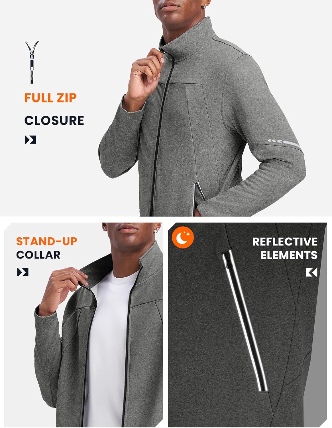 TBMPOY Men's Tracksuits Fleece Lined Sweatsuits 2 Piece Set Outfits Warm up Athletic Sports Casual Full Zip Jogging Suit - Image 3