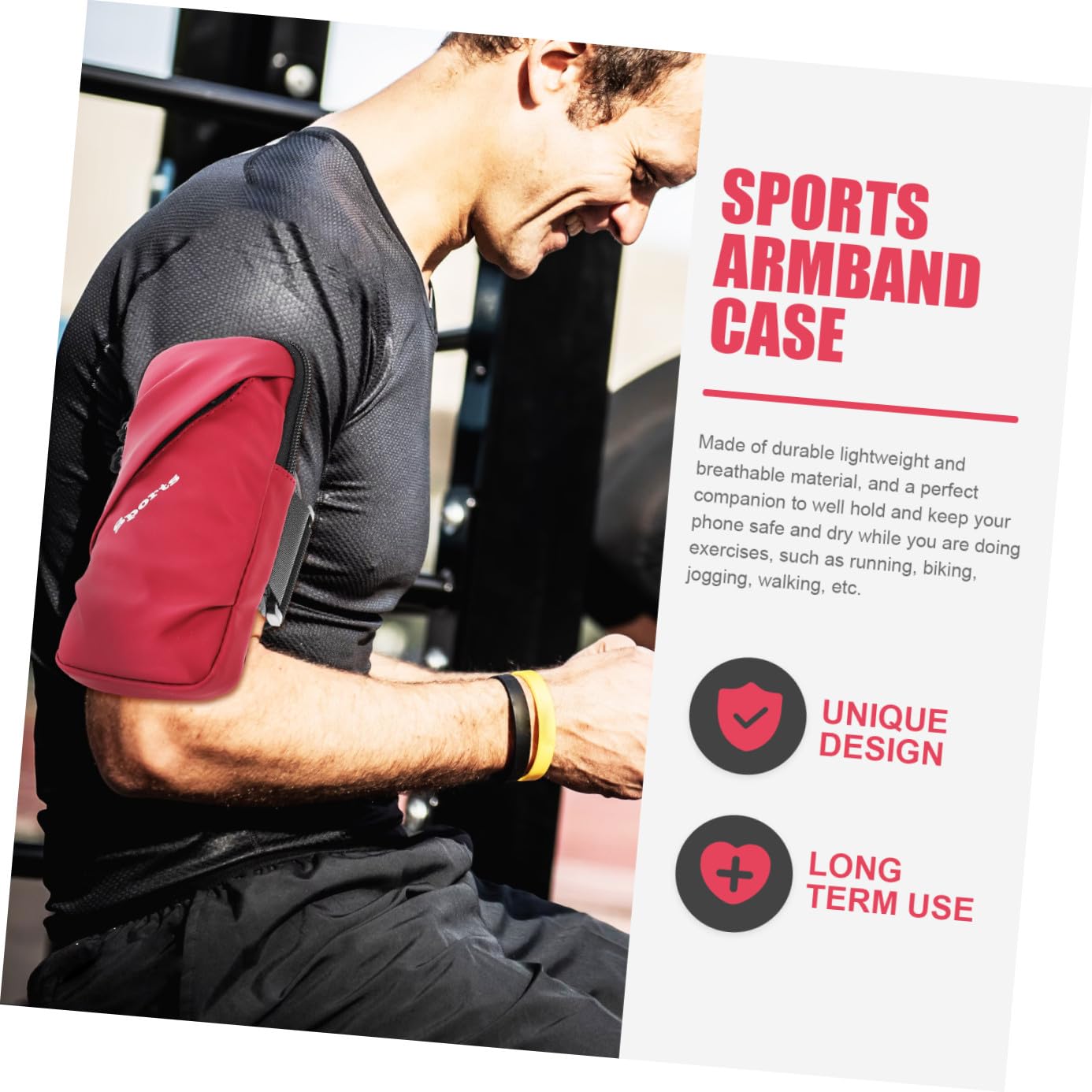 Gatuida 3piezas Bolsillo Deportivo para Teléfono para Correr Funda De Brazo Ligera y Práctica Compatible Móviles para Deportes Al Aire