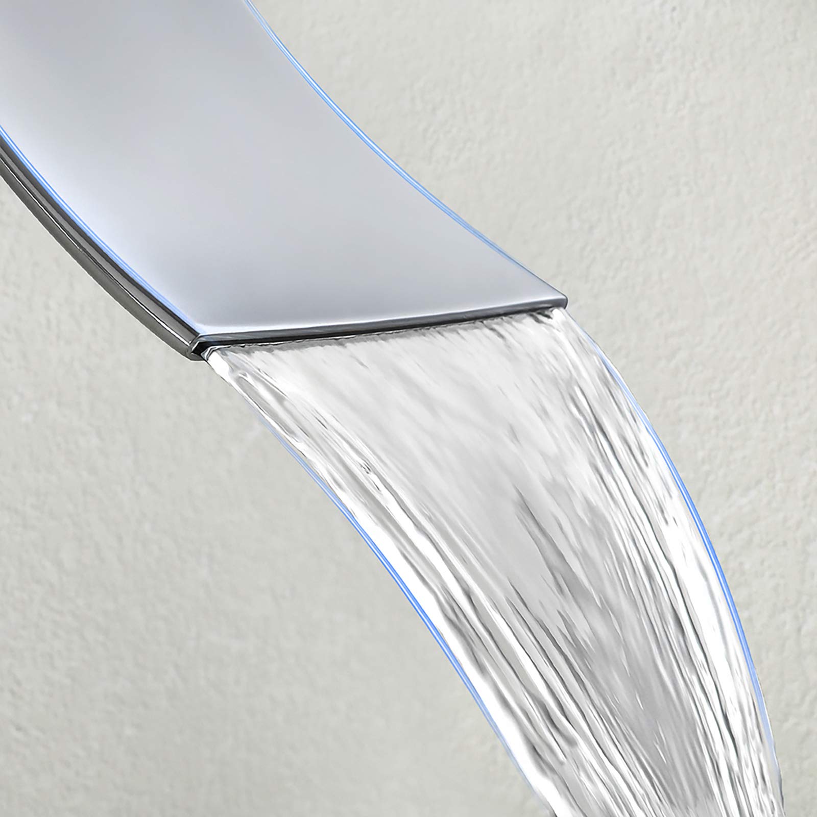 Miscelatore Lavabo Rubinetto Cascata Lavello Bagno Rubinetto Miscelatore Acqua Calda e Fredda Rubinetto Lavabo Rubinetto Singolo Lavabo a Mano Rubinetto Lavabo a Parete (Chrome)