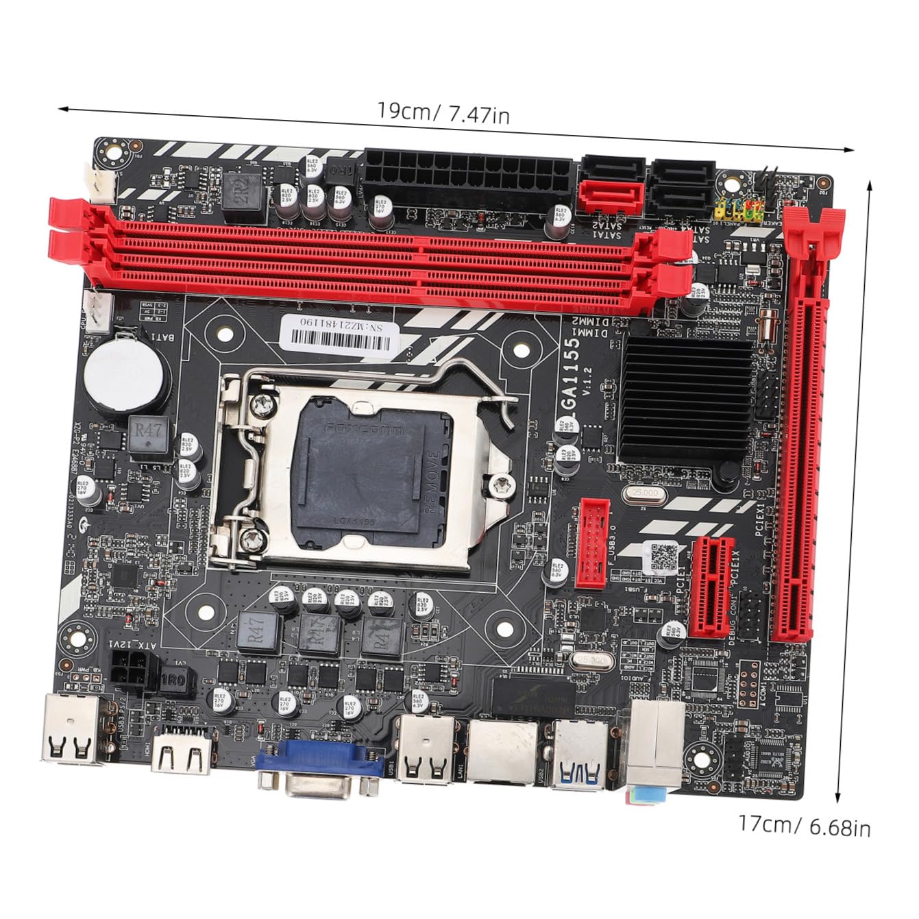 Veemoon 1155 Carte ère Ordinateur Carte ère Accessoire Informatique Fourniture Informatique Ddr3 Carte ère Ordinateur Partie Matx Carte ère Accessoires Briques Mobiles PCB