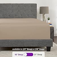 Vista 27 de DeaLuxe Kids Twin Deep Pocket Fitted Sheet - White - Microfiber - 16' Deep - Twin Size 39' x 75' - Perfect Fit for 14'-18' Mattresses