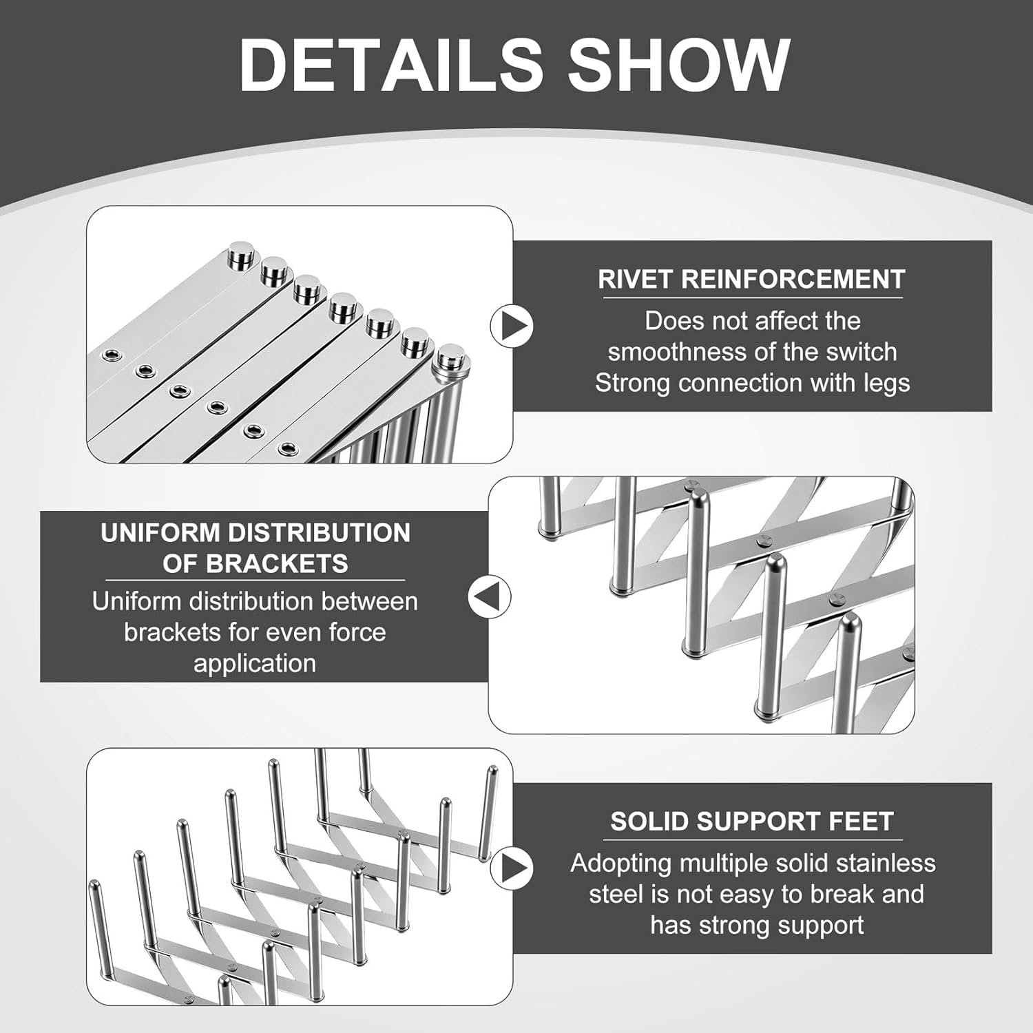 Astero Retractable Stainless Steel Pot Lid Organizer, Adjustable Lid Holder Rack for Cabinet or Countertop, Space-Saving Kitchen Storage for Lids, Plates and Cookware