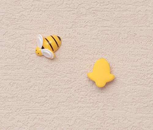 Miniatura 8 de Sowaka 20 piezas de mini adornos de abeja diminutos de resina plana adorno de abejorro para el cabello, clip de bricolaje, proyecto de arte, hogar,