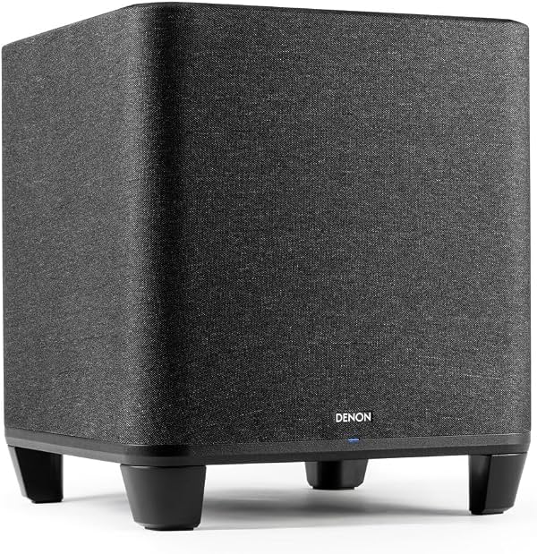 Subwoofer Denon Home, woofer de 8" con reflejo de graves para cine en casa, Negro | Graves profundos y potentes, transmisión inalámbrica, combínalo con los altavoces y barras de sonido Denon Home 150/250/350, soporte multiroom