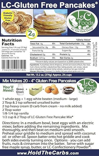Miniatura 7 de Mezcla de panqueques sin gluten de alimentos bajos en carbohidratos  Ingredientes totalmente naturales  Hornear harina de almendra y coco  Apto para