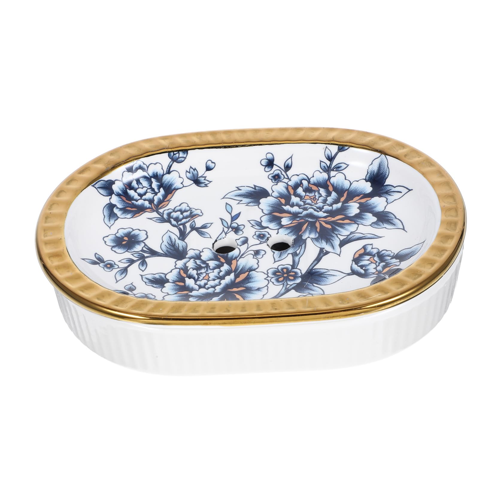 Portasapone in Ceramica a Doppio Strato, Stile Semplice Drenaggio Rapido, per Bagno e Lavello, Mantiene Sapone Asciutto