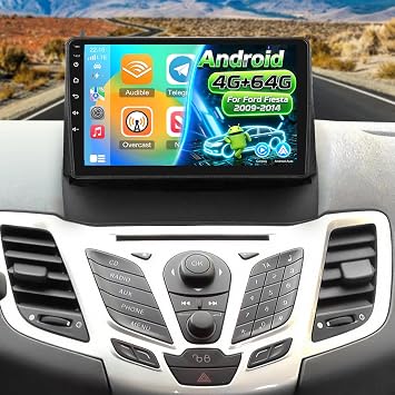 [4+64G] for Ford Fiesta Android Car Radio 2009-2014 9 Inch Carplay Stereo