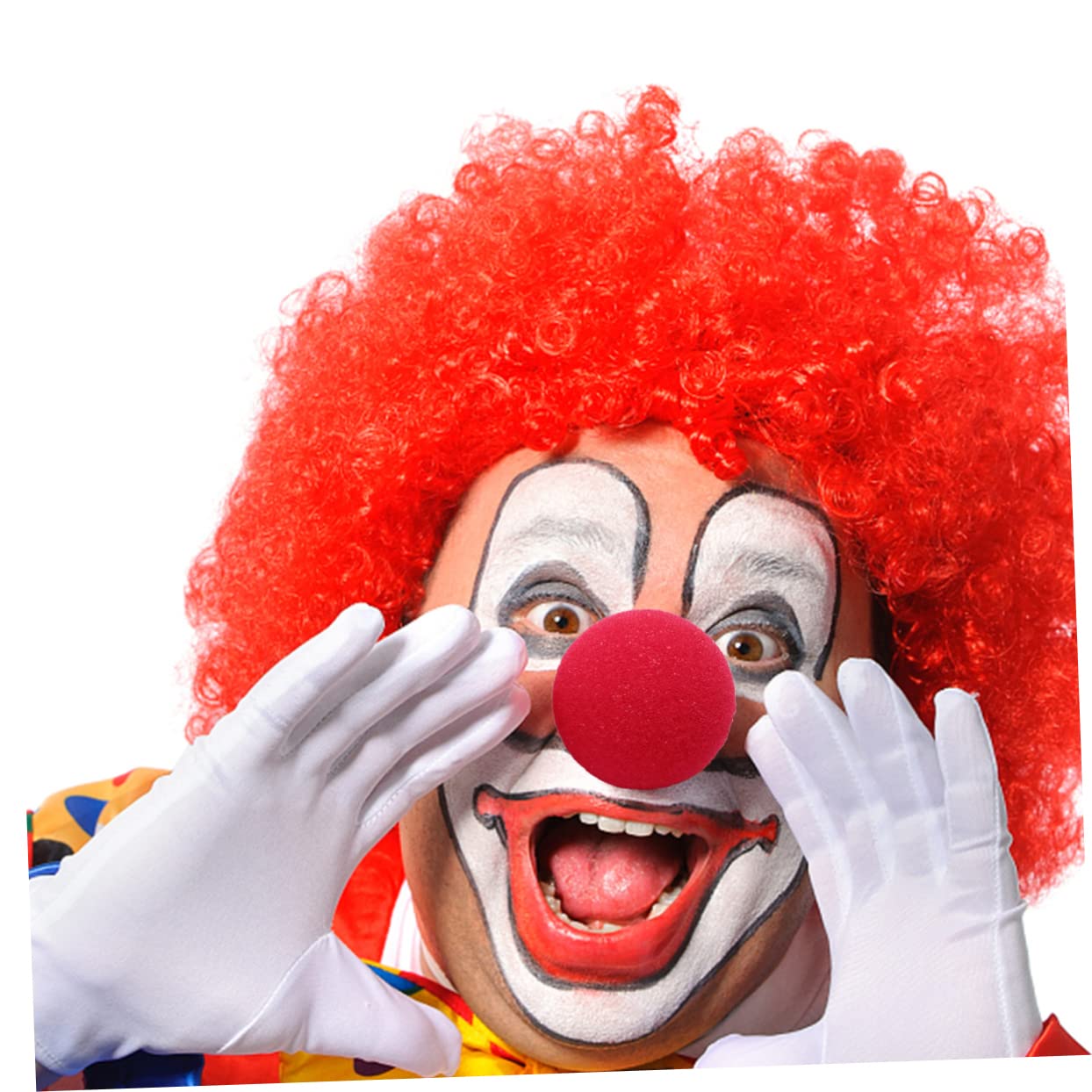 Yardwe 100 STÜCK Teiliges Rote Clownnasen aus Schwamm Lustige Kostüm Dekoration für Karneval Zirkus Cosplay Party für Erwachsene Langlebig und Einfach Anzubringen Zufällige Farbe