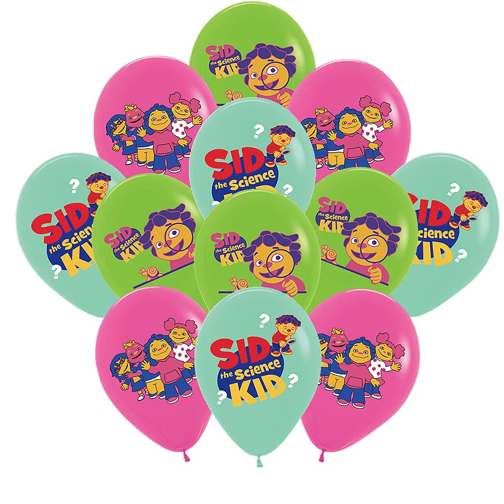 JEWELESPARTY 24PC SID THE SCIENCE KID PARTY BALLOONS BALLOON PARTY SUPPLIES FAVOR DECORATIONS DECOR THEME IDEA FUN CELEBRATION HAPPY BIRTHDAY FAVO GIFT CENTERPIECE DANCE VIDEO GAME MUSIC