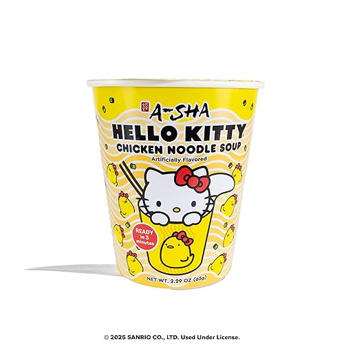 Vista 20 de Hello Kitty - Taza de fideos Ramen instantáneos, paquete de 6 unidades, sabor picante vegano Mezcla de sopa de ramen premium apta para microondas