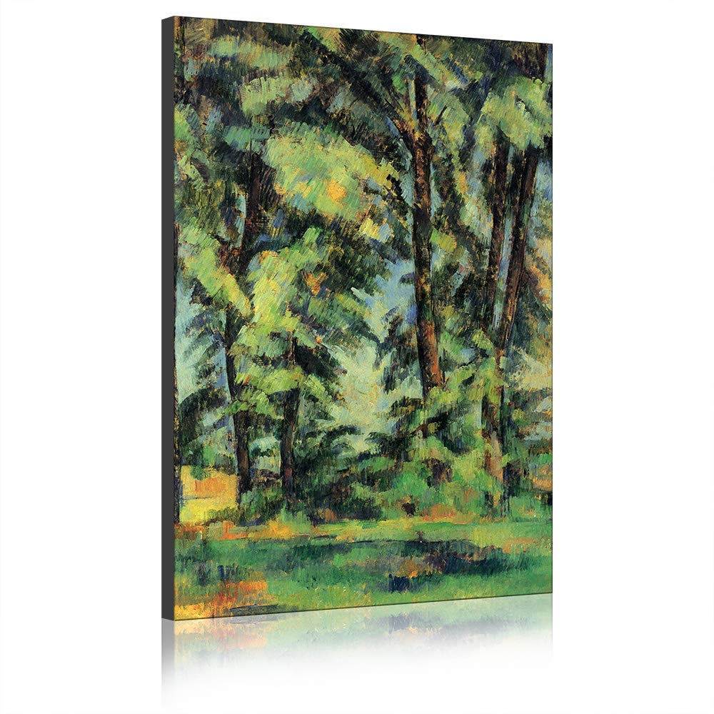 Toile Grands Arbres au Jas de Bouffan de Cézanne reproduction d'art mural sans cadre 60x90 cm