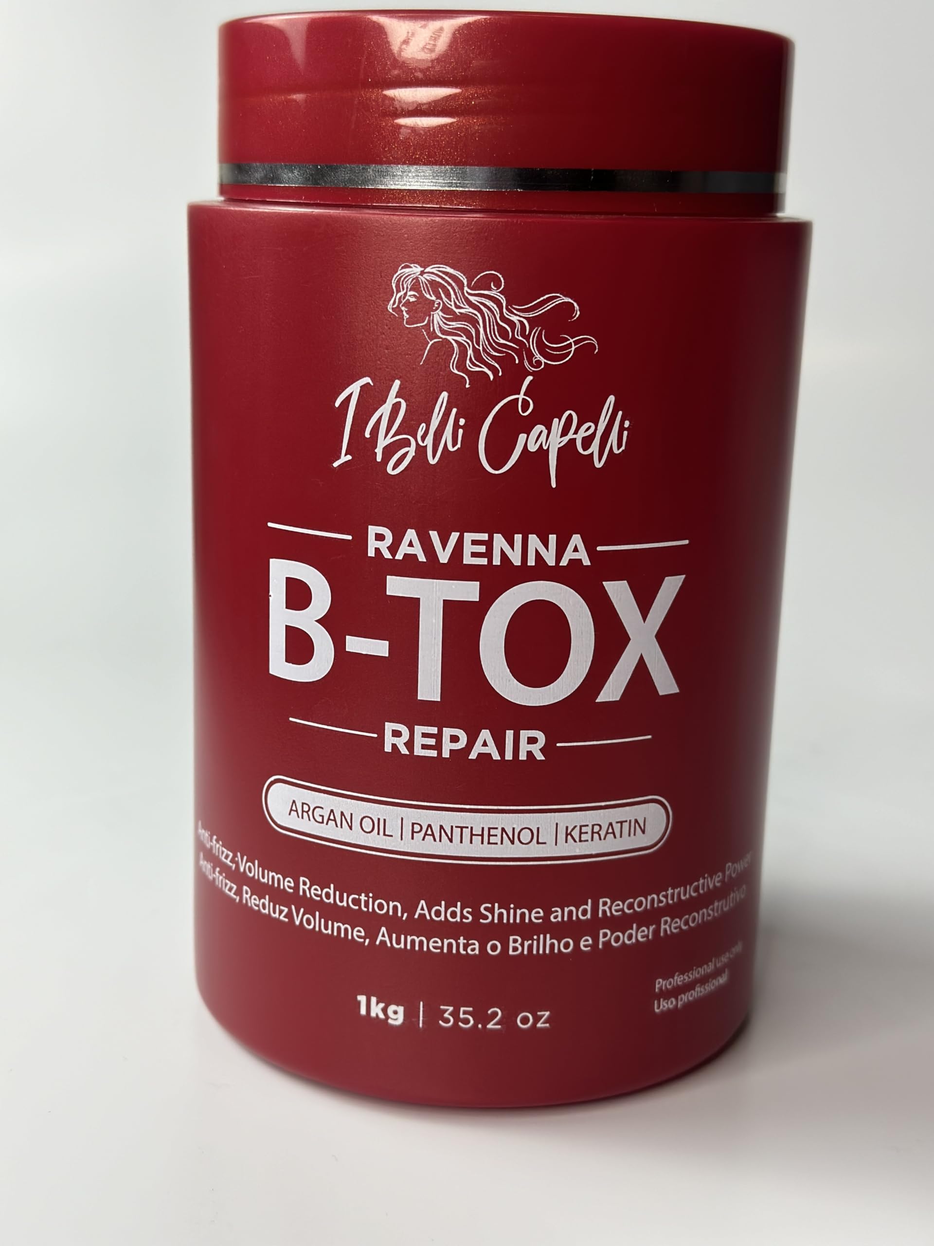 I Belli Capelli Ravenna Repair B-tox Hair Treatment Kit - Hair B-tox 1 kg/35.02 oz + Anti-Residue Shampoo 300 ml/10.1 fl.oz - Set von B-tox Capilar Para el Cabello & Clarifying Shampoo für eine