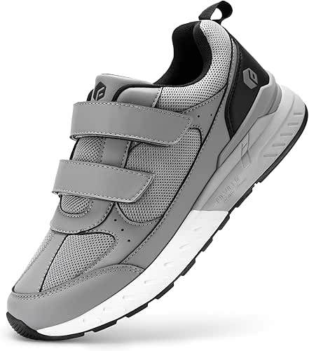 FitVille Extra Wide Walking Shoes for Men Wide Width, Hook