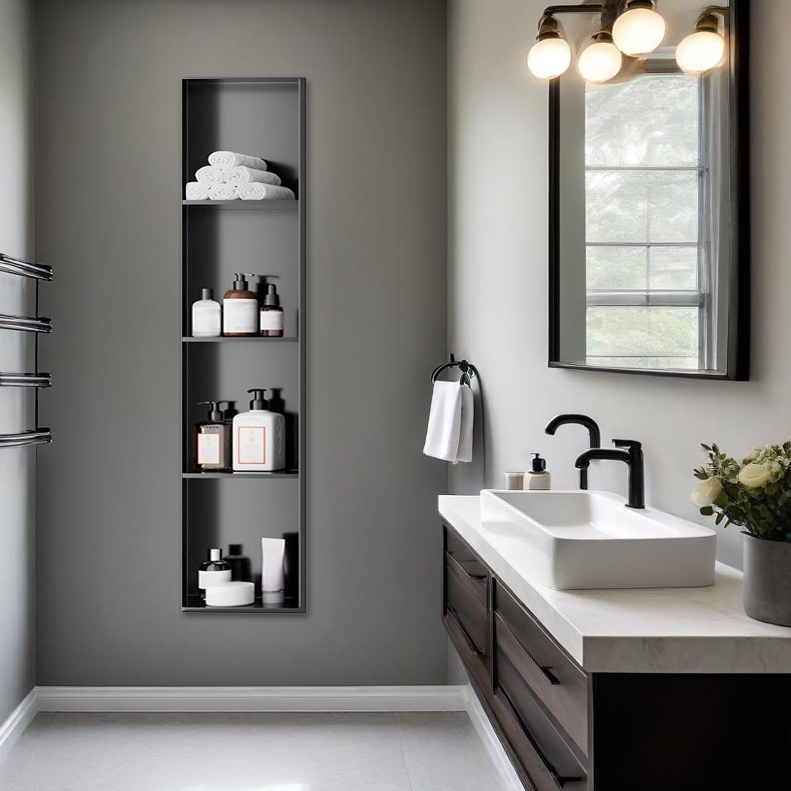Étagère de douche murale acier inoxydable SUS304 accessoire rangement cuisine