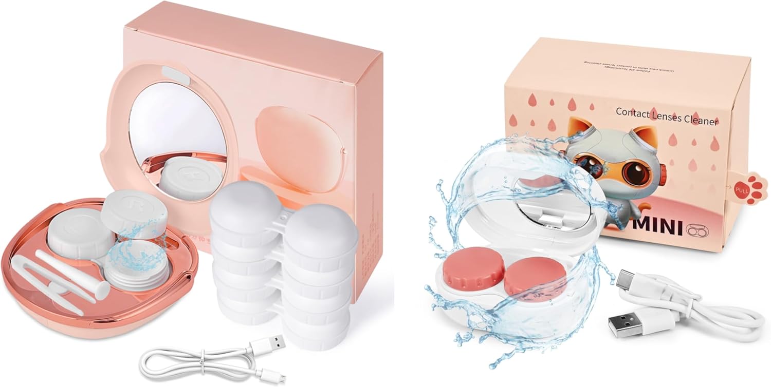 Cleaning Then Hydrating. MV5 Contact Lens Cleaner Machine with 3N Series Contact Lens Hydrate Machine